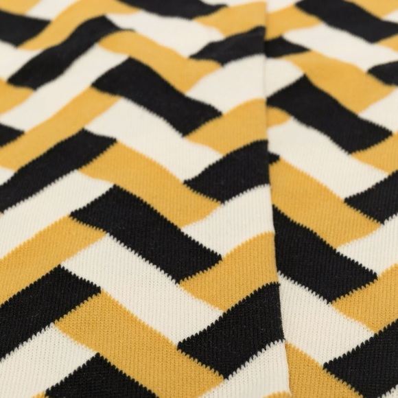 $170 Jil Sander Socks Knee High Jacquard Geometric Printed One Size NEW - Picture 2 of 6